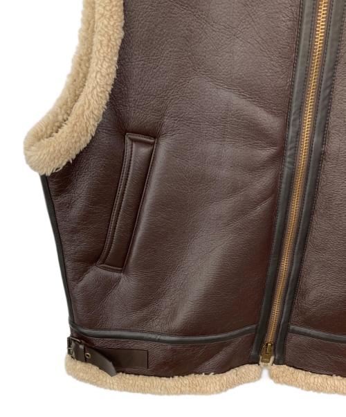 INSCRIRE（アンスクリア）INSCRIRE (アンスクリア) Synthetic B-3 Vest ブラウン サイズ:36の古着・服飾アイテム