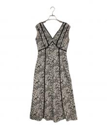 HER LIP TO（ハーリップトゥ）の古着「Trimmed Floral Dress」｜ブラック