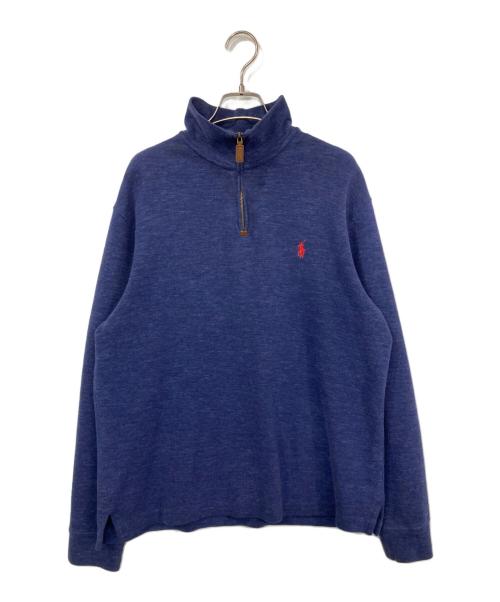 POLO RALPH LAUREN（ポロ・ラルフローレン）POLO RALPH LAUREN (ポロ・ラルフローレン) ハーフジップニット ネイビー サイズ:Mの古着・服飾アイテム