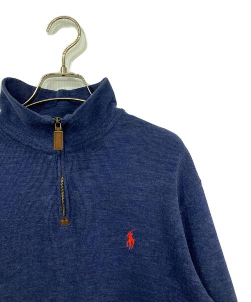 POLO RALPH LAUREN（ポロ・ラルフローレン）POLO RALPH LAUREN (ポロ・ラルフローレン) ハーフジップニット ネイビー サイズ:Mの古着・服飾アイテム