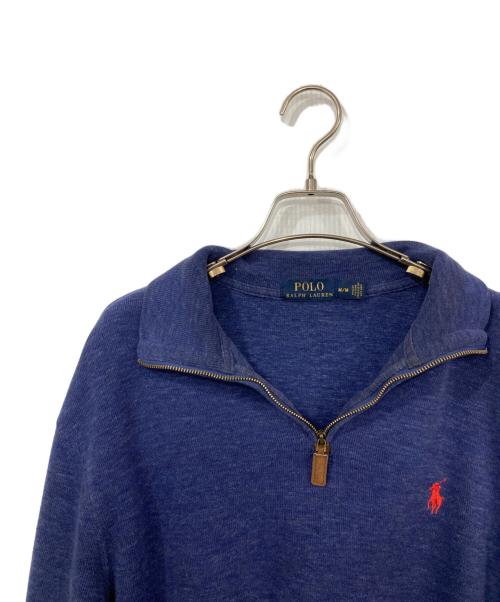 POLO RALPH LAUREN（ポロ・ラルフローレン）POLO RALPH LAUREN (ポロ・ラルフローレン) ハーフジップニット ネイビー サイズ:Mの古着・服飾アイテム