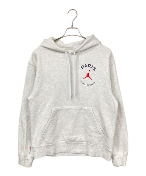 Paris Saint-Germain（パリサンジェルマン）PARIS SAINT-GERMAIN (パリサンジェルマン) JORDAN (ジョーダン) プルオーバーパーカー ホワイト サイズ:Lの古着・服飾アイテム
