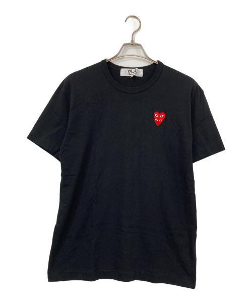 PLAY COMME des GARCONS（プレイコムデギャルソン）PLAY COMME des GARCONS (プレイコムデギャルソン) ダブルレッドハートTシャツ ブラック サイズ:XLの古着・服飾アイテム