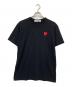 PLAY COMME des GARCONS（プレイコムデギャルソン）の古着「ダブルレッドハートTシャツ」｜ブラック