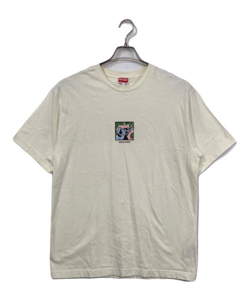 KENZO（ケンゾー）KENZO (ケンゾー) JUNGLE ELEPHANT プリントTシャツ アイボリー サイズ:Lの古着・服飾アイテム