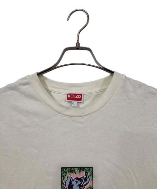 KENZO（ケンゾー）KENZO (ケンゾー) JUNGLE ELEPHANT プリントTシャツ アイボリー サイズ:Lの古着・服飾アイテム