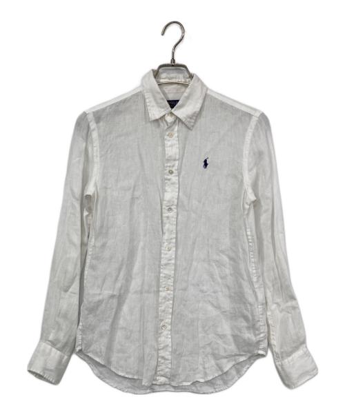 POLO RALPH LAUREN（ポロ・ラルフローレン）POLO RALPH LAUREN (ポロ・ラルフローレン) リネンシャツ ホワイト サイズ:XSの古着・服飾アイテム