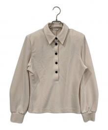 CLANE（クラネ）の古着「POWER SHOULDER POLO TOPS」｜アイボリー