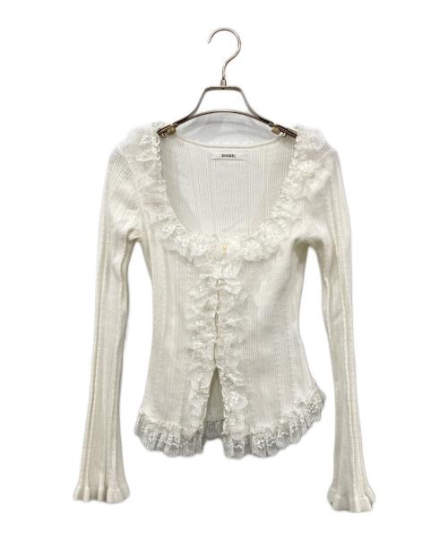 Snidel（スナイデル）Snidel (スナイデル) Sustainableフリルニットプルオーバー ホワイト サイズ:ONE SIZEの古着・服飾アイテム