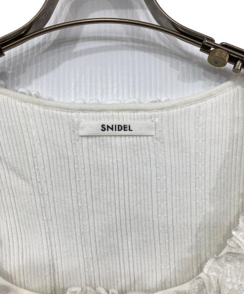 Snidel（スナイデル）Snidel (スナイデル) Sustainableフリルニットプルオーバー ホワイト サイズ:ONE SIZEの古着・服飾アイテム