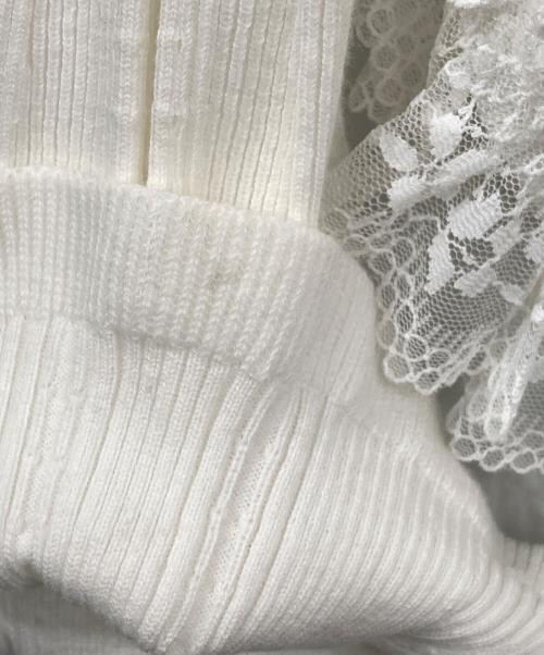Snidel（スナイデル）Snidel (スナイデル) Sustainableフリルニットプルオーバー ホワイト サイズ:ONE SIZEの古着・服飾アイテム
