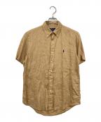 POLO RALPH LAURENポロ・ラルフローレン）の古着「半袖リネンシャツ」｜ブラウン