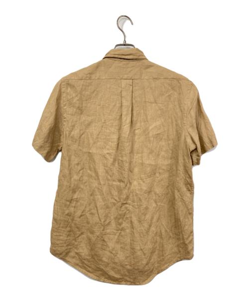 POLO RALPH LAUREN（ポロ・ラルフローレン）POLO RALPH LAUREN (ポロ・ラルフローレン) 半袖リネンシャツ ブラウン サイズ:Ｓの古着・服飾アイテム
