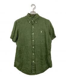 POLO RALPH LAUREN（ポロ・ラルフローレン）の古着「半袖リネンシャツ」｜グリーン