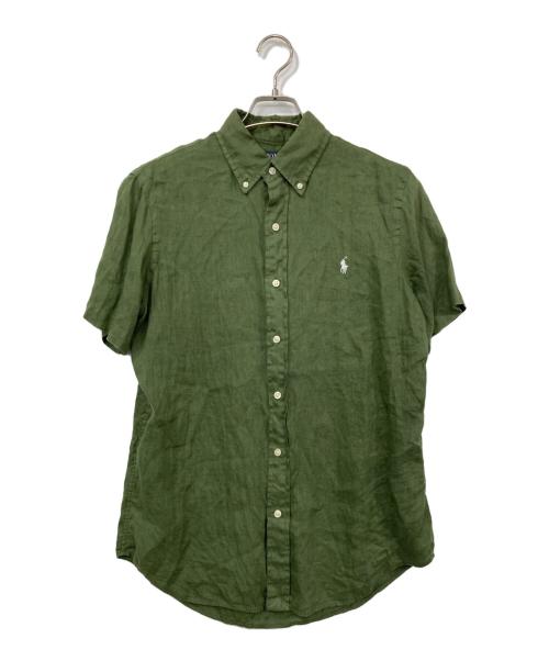 POLO RALPH LAUREN（ポロ・ラルフローレン）POLO RALPH LAUREN (ポロ・ラルフローレン) 半袖リネンシャツ グリーン サイズ:Sの古着・服飾アイテム