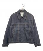 Non Blankノンブランク）の古着「ポインテッドカラー デニムジャケット」｜インディゴ