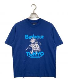 Barbour（バブアー）の古着「バブアーキャットプリントTシャツ」｜ブルー