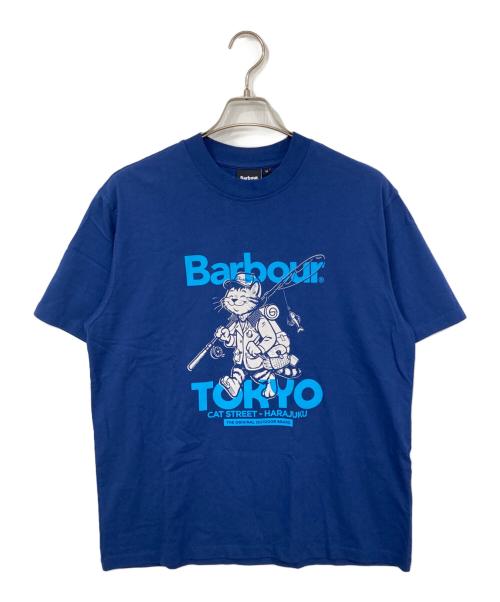 Barbour（バブアー）Barbour (バブアー) バブアーキャットプリントTシャツ ブルー サイズ:Mの古着・服飾アイテム