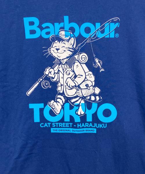 Barbour（バブアー）Barbour (バブアー) バブアーキャットプリントTシャツ ブルー サイズ:Mの古着・服飾アイテム