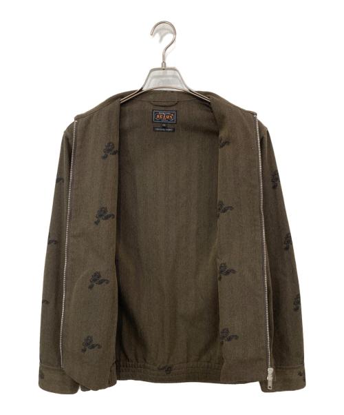BEAMS（ビームス）BEAMS (ビームス) ツイード ペイズリープリント ジップ ブルゾン ブラウン サイズ:Sの古着・服飾アイテム