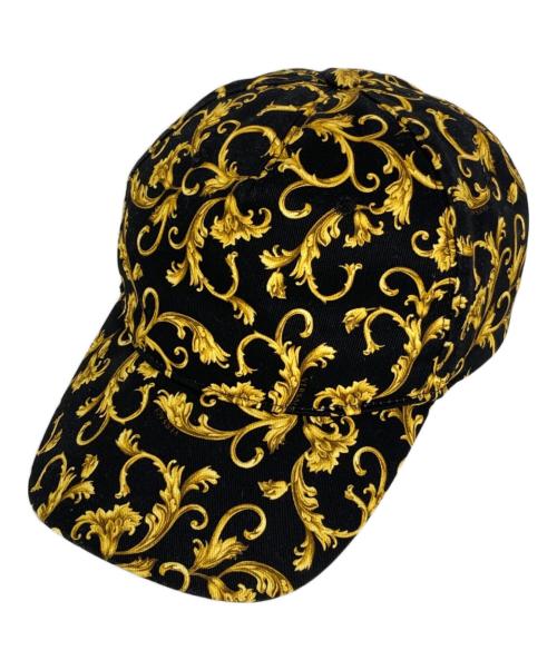 VERSACE（ヴェルサーチ）VERSACE (ヴェルサーチ) バロックプリントキャップ ブラック サイズ:59の古着・服飾アイテム
