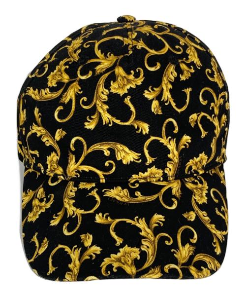 VERSACE（ヴェルサーチ）VERSACE (ヴェルサーチ) バロックプリントキャップ ブラック サイズ:59の古着・服飾アイテム