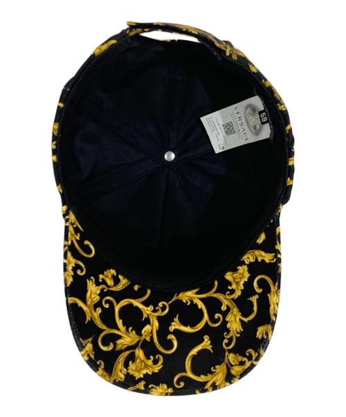 VERSACE（ヴェルサーチ）VERSACE (ヴェルサーチ) バロックプリントキャップ ブラック サイズ:59の古着・服飾アイテム