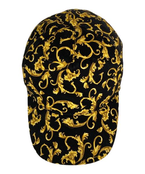 VERSACE（ヴェルサーチ）VERSACE (ヴェルサーチ) バロックプリントキャップ ブラック サイズ:59の古着・服飾アイテム