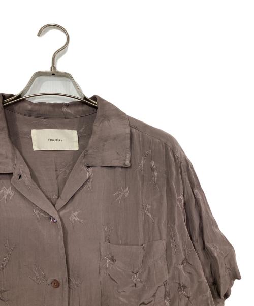 TODAYFUL（トゥデイフル）TODAYFUL (トゥデイフル) Swallow Satin Shirts ピンク サイズ:Fの古着・服飾アイテム