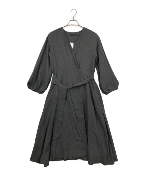 N.O.R.C（ノーク）N.O.R.C (ノーク) ツイルカシュクールワンピース グレー サイズ:1の古着・服飾アイテム