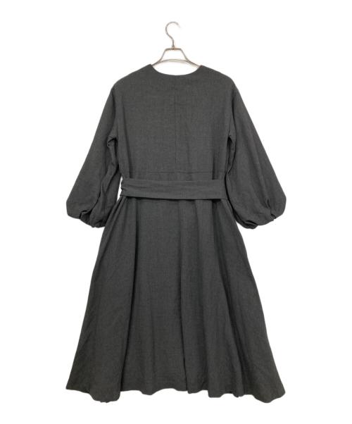 N.O.R.C（ノーク）N.O.R.C (ノーク) ツイルカシュクールワンピース グレー サイズ:1の古着・服飾アイテム