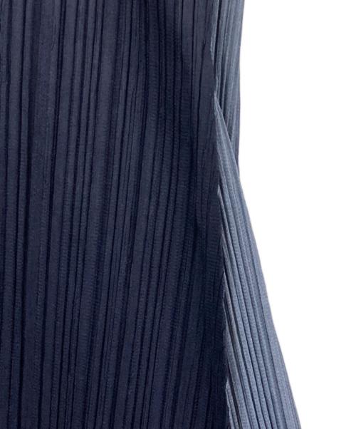 PLEATS PLEASE（プリーツプリーズ）PLEATS PLEASE (プリーツプリーズ) バイカラーノースリーブワンピース ブルー サイズ:4の古着・服飾アイテム