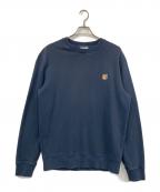 maison kitsuneメゾンキツネ）の古着「フォックスヘッド パッチ レギュラー スウェットシャツ」｜ネイビー