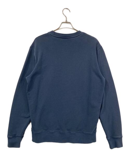 maison kitsune（メゾンキツネ）MAISON KITSUNE (メゾンキツネ) フォックスヘッド パッチ レギュラー スウェットシャツ ネイビー サイズ:Lの古着・服飾アイテム