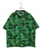 BEAMS Tビームス ティー）の古着「総柄半袖シャツ」｜グリーン