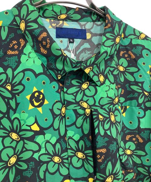 BEAMS T（ビームス ティー）BEAMS T (ビームス ティー) 総柄半袖シャツ グリーン サイズ:XL 未使用品の古着・服飾アイテム
