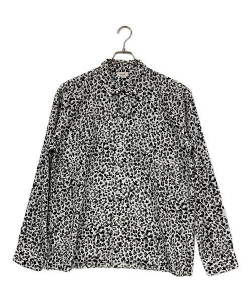 BEAMS（ビームス）BEAMS (ビームス) レオパード柄開襟シャツ ホワイト サイズ:Lの古着・服飾アイテム