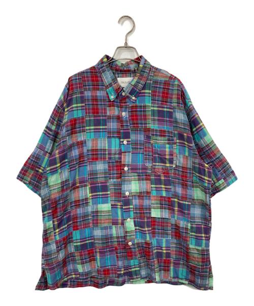 CAL O LINE（キャルオーライン）CAL O LINE (キャルオーライン) パッチワーク半袖シャツ マルチカラー サイズ:Lの古着・服飾アイテム