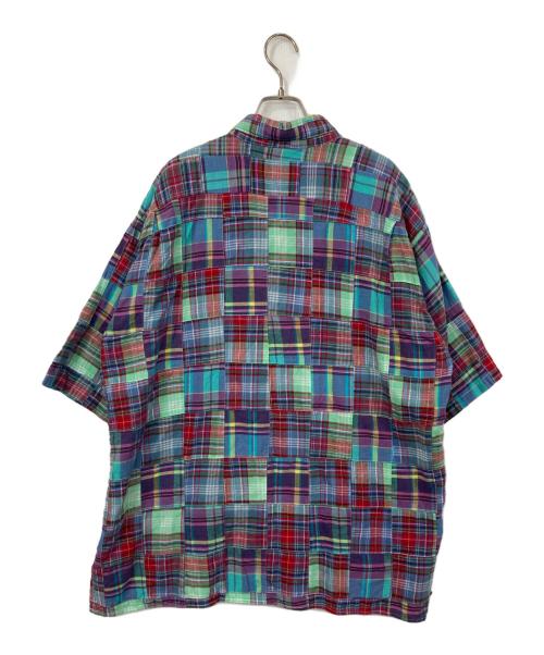 CAL O LINE（キャルオーライン）CAL O LINE (キャルオーライン) パッチワーク半袖シャツ マルチカラー サイズ:Lの古着・服飾アイテム