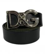 DOLCE & GABBANAドルチェ＆ガッバーナ）の古着「DGロゴバックルベルト」｜ブラック