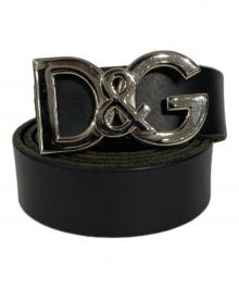 DOLCE & GABBANA（ドルチェ＆ガッバーナ）の古着「DGロゴバックルベルト」｜ブラック