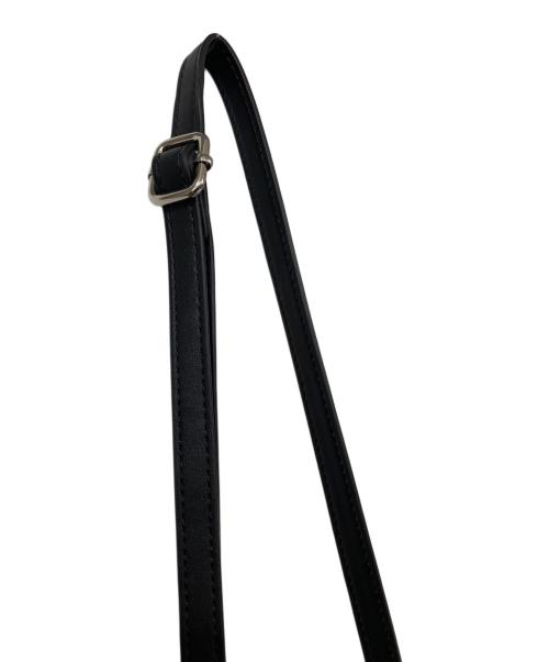 yohji yamamoto+noir（ヨウジヤマモトプリュスノアール）yohji yamamoto+noir (ヨウジヤマモトプリュスノアール) レザーショルダーウォレット ブラックの古着・服飾アイテム