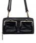 yohji yamamoto+noir (ヨウジヤマモトプリュスノアール) レザーショルダーウォレット ブラック：10000円
