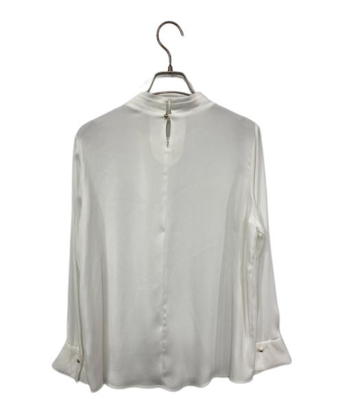 TONAL（トーナル）TONAL (トーナル) ハイネックアシメボウタイブラウス アイボリー サイズ:38の古着・服飾アイテム
