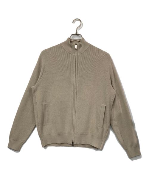 MACKINTOSH PHILOSOPHY（マッキントッシュ フィロソフィー）MACKINTOSH PHILOSOPHY (マッキントッシュ フィロソフィー) 片畦プレーティング ジップアップニット ベージュ サイズ:40の古着・服飾アイテム
