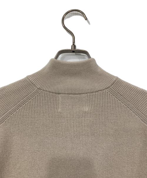 MACKINTOSH PHILOSOPHY（マッキントッシュ フィロソフィー）MACKINTOSH PHILOSOPHY (マッキントッシュ フィロソフィー) 片畦プレーティング ジップアップニット ベージュ サイズ:40の古着・服飾アイテム