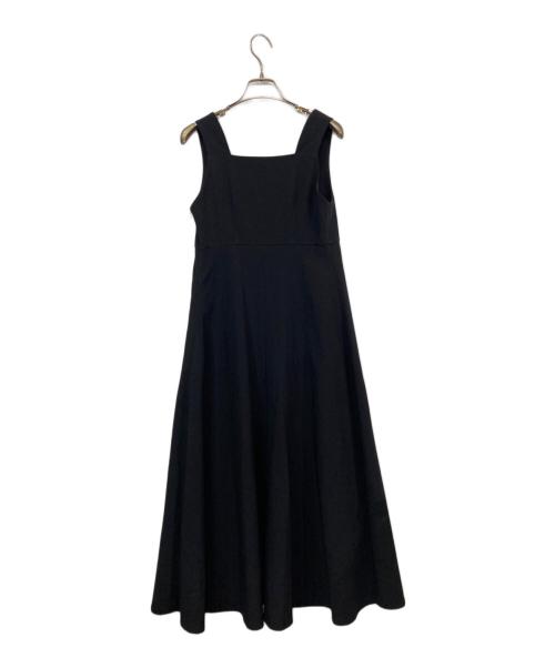 Noble（ノーブル）Noble (ノーブル) スラブストレッチスクエアネックワンピース ブラック サイズ:36の古着・服飾アイテム