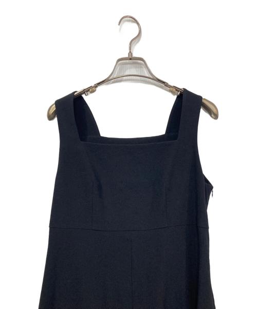 Noble（ノーブル）Noble (ノーブル) スラブストレッチスクエアネックワンピース ブラック サイズ:36の古着・服飾アイテム