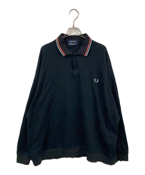 FRED PERRY（フレッドペリー）FRED PERRY (フレッドペリー) BEAMS (ビームス) 別注ピケ スウェット ポロシャツ ブラック サイズ:XLの古着・服飾アイテム