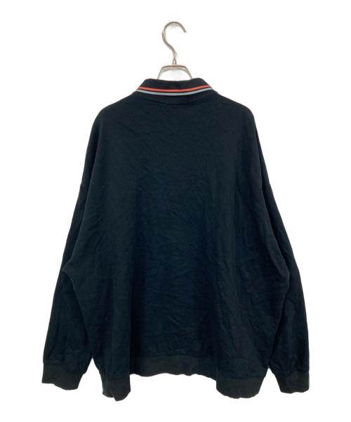 FRED PERRY（フレッドペリー）FRED PERRY (フレッドペリー) BEAMS (ビームス) 別注ピケ スウェット ポロシャツ ブラック サイズ:XLの古着・服飾アイテム